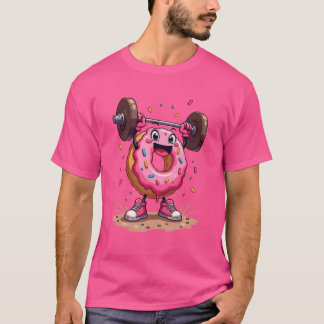 T-shirt Cheerful Donut Gym Enthusiast