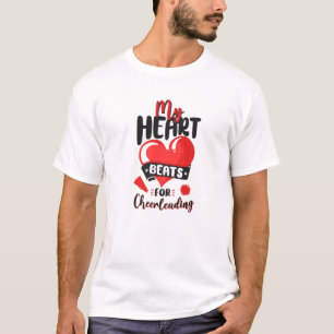 T-shirt Cheerleader Coeur Mon Coeur bat pour Cheerl