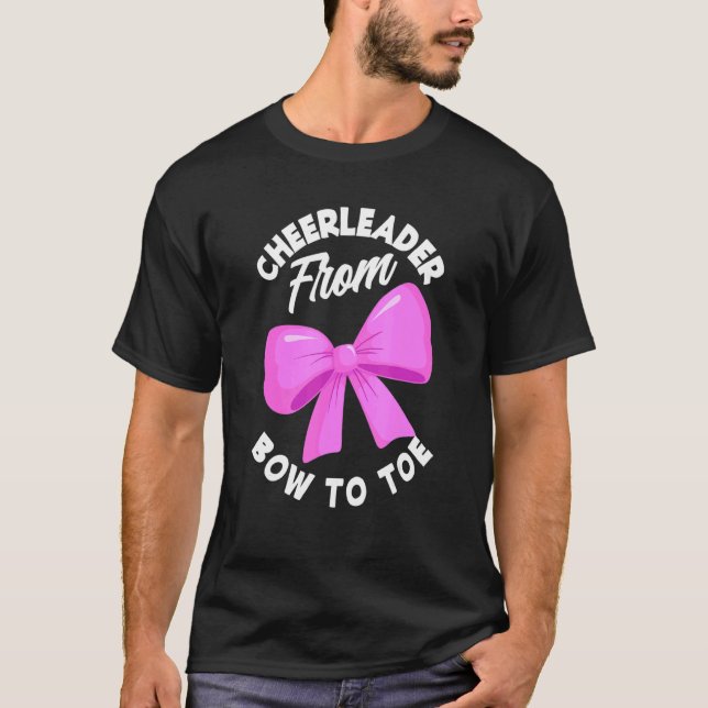 T-shirt Cheerleader From Bow To Toe  Cheerleading Cheerlea (Devant)
