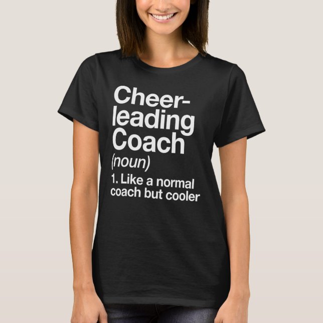 T-shirt Cheerleading Coach Definition Trainer Training (Devant)