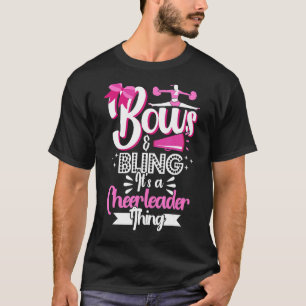 T-shirt Cheerled Bows & Bling C'est une chose Pom-pom girl