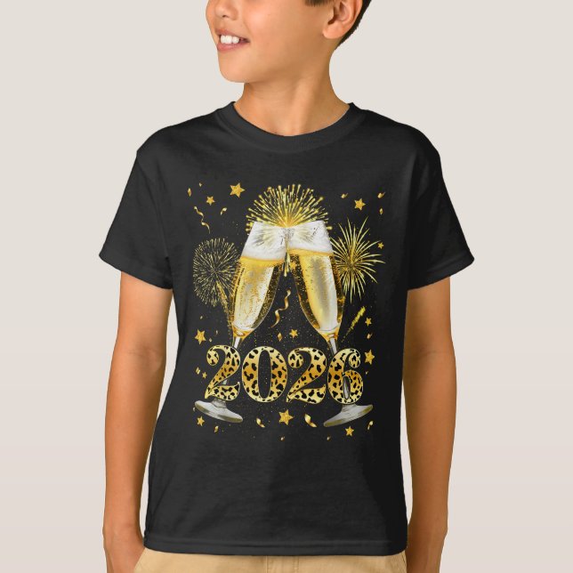 T-shirt Cheers New Year 2026 Firework Happy New Year Famil (Devant)