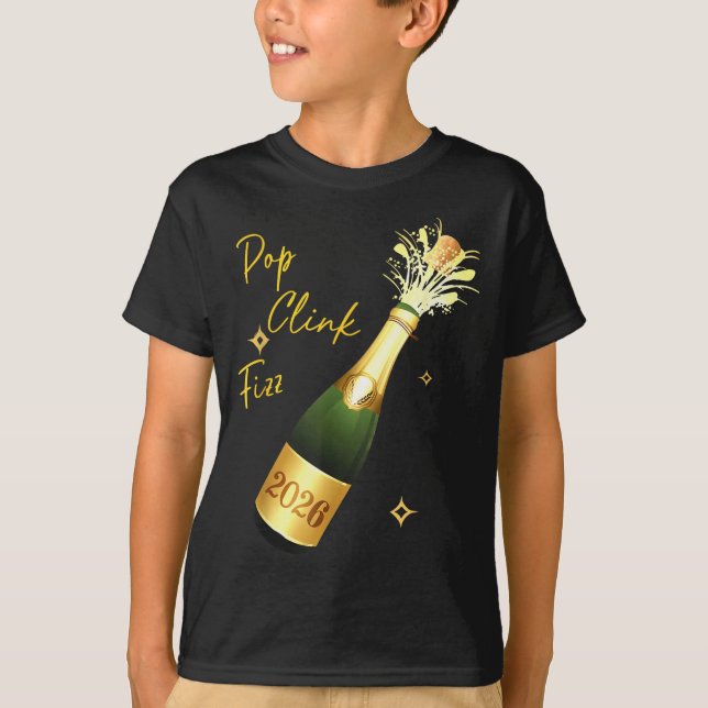 T-shirt Cheers To The New Year 2026 Champagne Drinking Par (Devant)