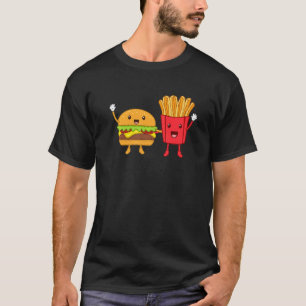 T-shirt Cheeseburger Et Fries Hamburger Burger Carte alime