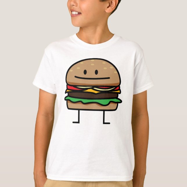 T-shirt Cheeseburger Hamburger viande hachée Boeuf fromage (Devant)