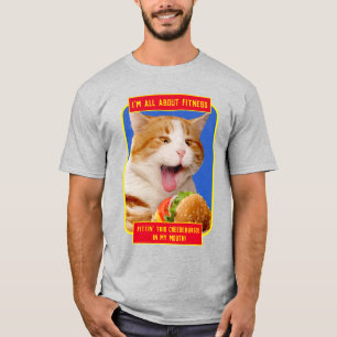 T-shirt Cheeseburger mangeant des chats