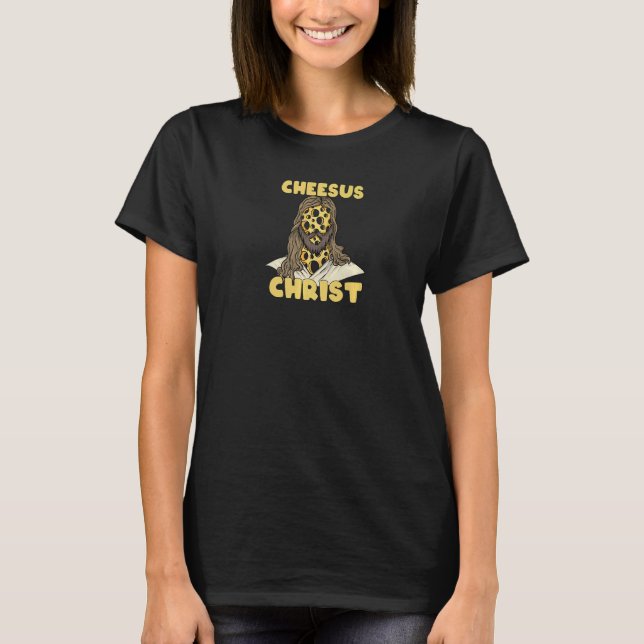 T-shirt Cheesus Christ I Jesus Christ Cheval 1 (Devant)