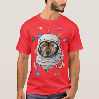 T-shirt Cheetah Astronaut Animal Deep In Space Cosmic Univ