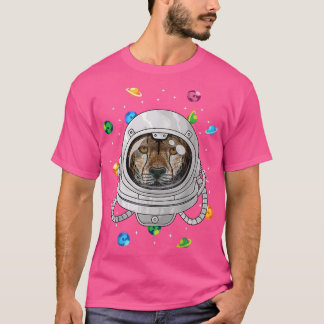 T-shirt Cheetah Astronaut Animal Deep In Space Cosmic Univ