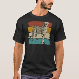 T-shirt Cheetah Cheetah face rétro vintage