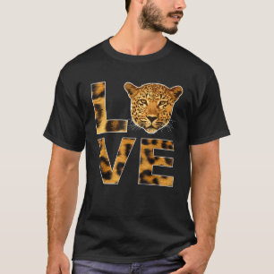 T-shirt Cheetah Face Animal Instinct Né Wild Leopard Chat