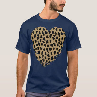 T-shirt Cheetah Heart Leopard Print 