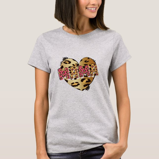 T-shirt Cheetah Heart Mama (Devant)