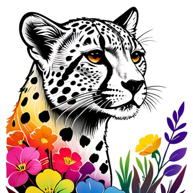 T-shirt Cheetah : La nature est un chasseur rapide et sile (Créateur téléchargé)