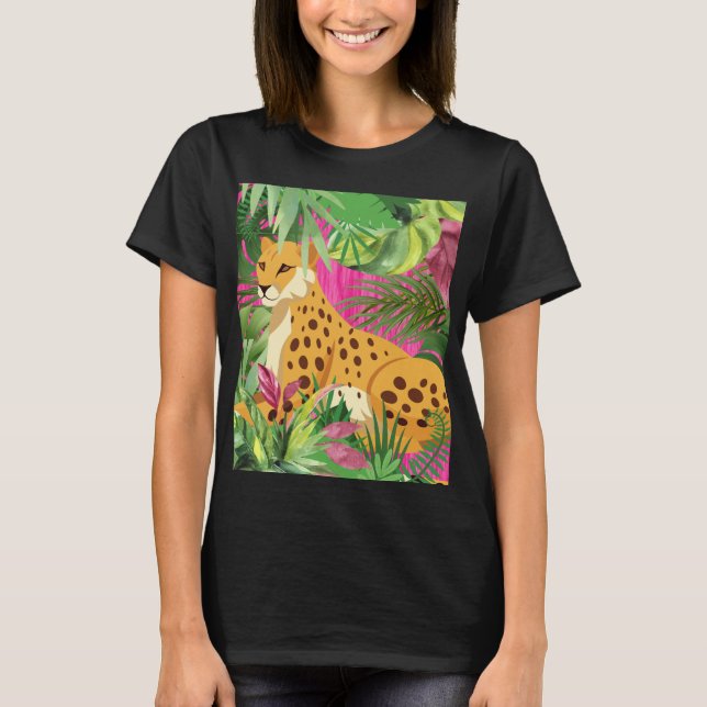 T-shirt Cheetah Laying Down (Devant)