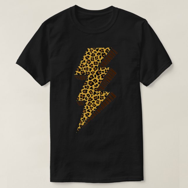 T-shirt Cheetah Thunder Bolt Leopard Lightning Bolt (Design devant)