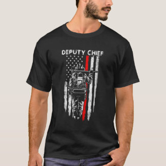 T-shirt Chef adjoint des incendies Drapeau américain Patri