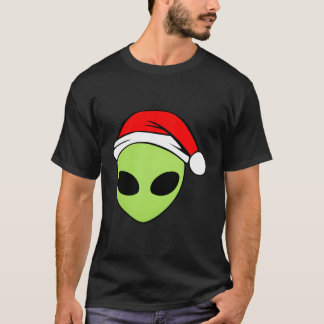 T-shirt Chef Alien Santa Hat Drôle Alien Drôle Croit Ufo P