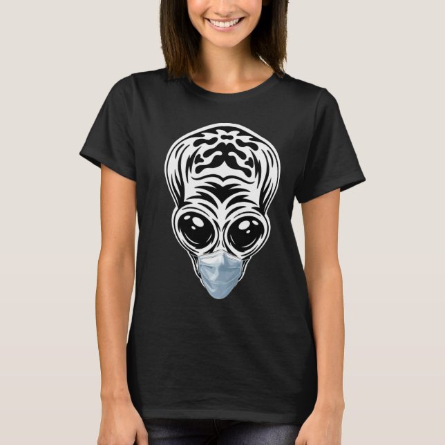 T-shirt Chef Alien UFO Masque visage Je crois Aliens UFO (Devant)