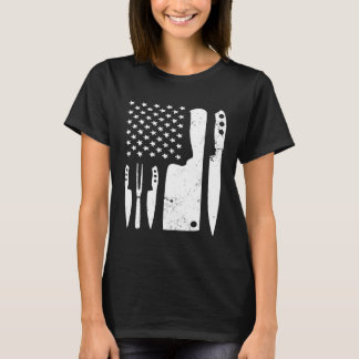 T-shirt Chef américain Drapeau Cook Fierté fête de l'indép