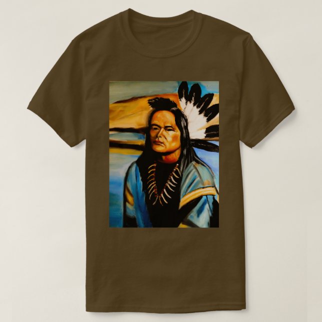 T-shirt Chef amérindien Long (Design devant)