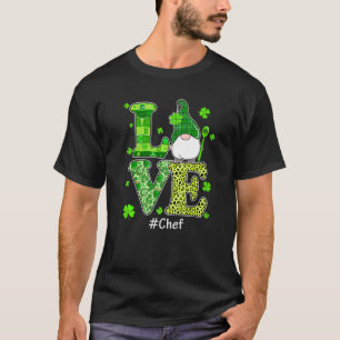 T-shirt Chef Amoureux Gnome Leopard St Patrick's Day Irish