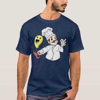 T-shirt Chef avec chef casquette Fried Oeuf et Pan