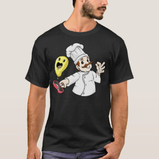 T-shirt Chef avec chef casquette Fried Oeuf et Pan