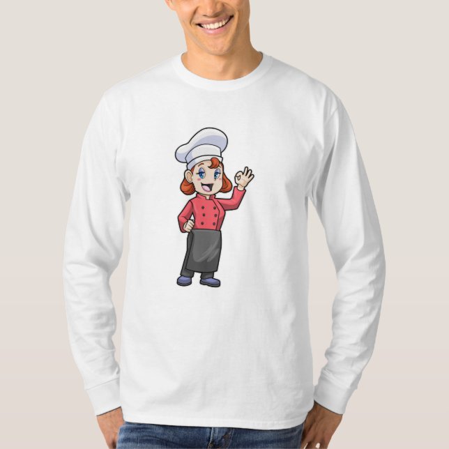 T-shirt Chef avec tablier de Cuisine (Devant)
