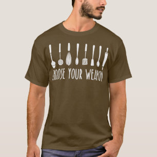 T-shirt Chef Avec Ustensiles De Cuisine Pour La Cuisine