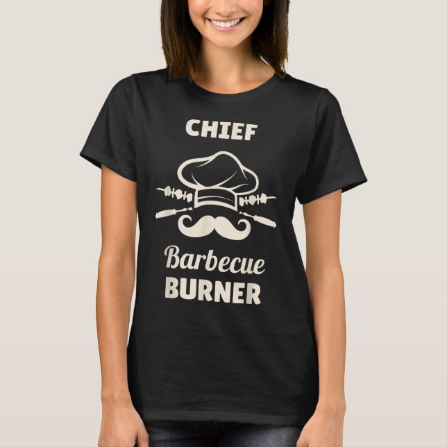 T-shirt Chef Bbq Burner Funny Grilling Master Funny Bbq (Devant)