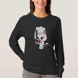T-shirt Chef Cuisine Cuisine Drôle Chat Humour Femme au fo