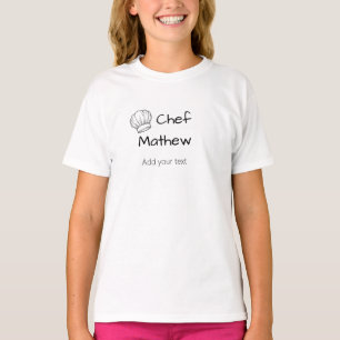T-shirt Chef cuisinier ajouter nom texte hommes cuisine bo