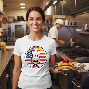 T-shirt Chef de bienvenue avec drapeau américain