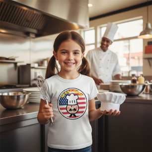 T-shirt Chef de bienvenue avec drapeau américain