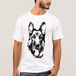 T-shirt Chef de chien de police, berger allemand