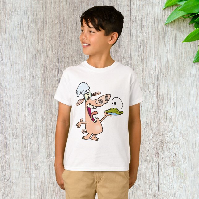 T-shirt Chef De Cochon Avec Nourriture (Créateur téléchargé)