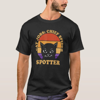 T-shirt Chef de la détection d'araignée Chat Humour Chat