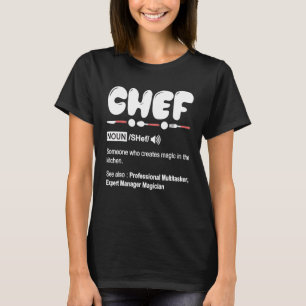 T-shirt Chef Définition T Chemise - Drôle Cuisine Chef Cad