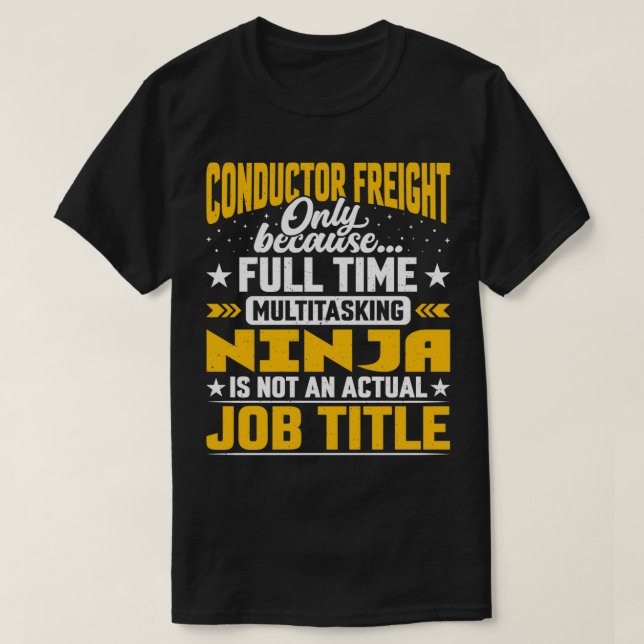 T-shirt Chef d'exploitation Fret Titre du travail Chemin d (Design devant)