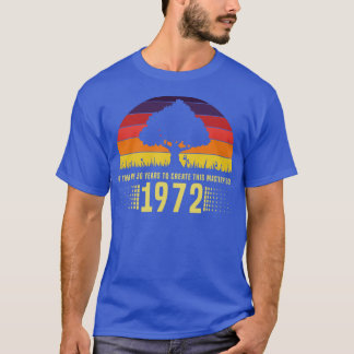 T-shirt Chef-d'oeuvre Retro Sunset 1972 50e anniversaire