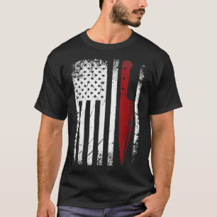 T-shirt Chef Drapeau Américain Cuisine Cuisine Patriotique