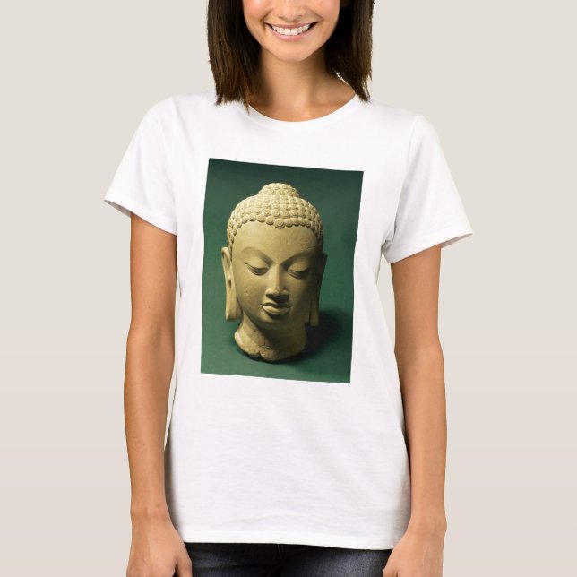 T-shirt Chef du Bouddha, Sarnath (grès) (Devant)