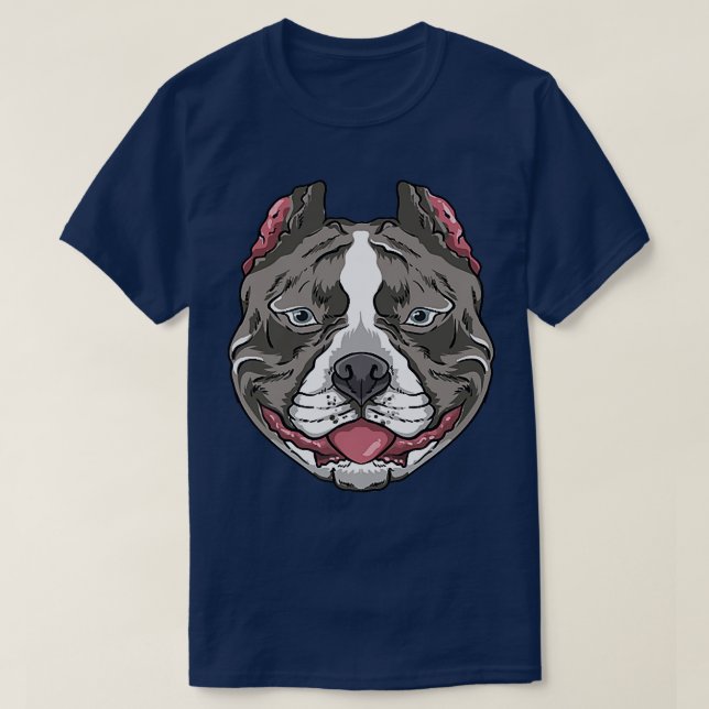 T-shirt Chef d'un beau bulldog américain  (Design devant)