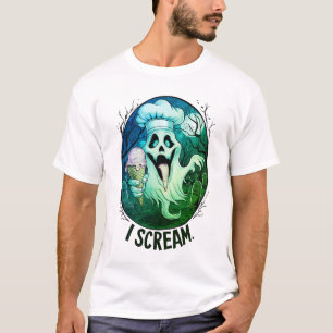 T-shirt Chef éffrayant Ghost Glace Cream Halloween Drôle H