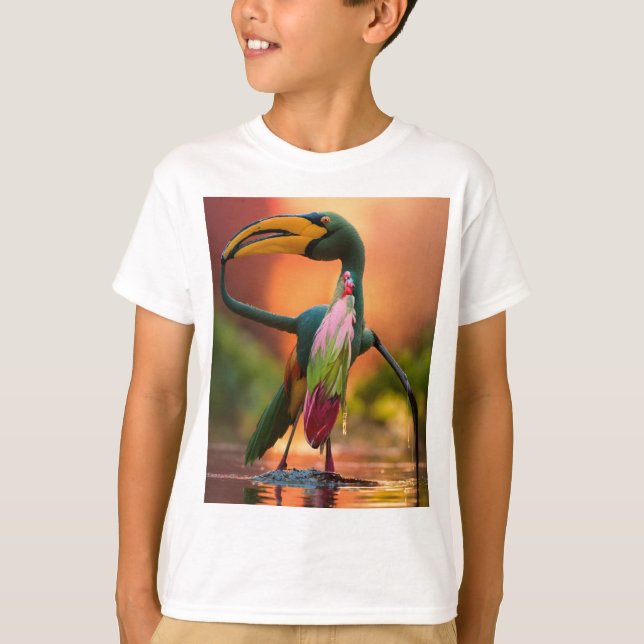 T-shirt Chef Flamant rose en action" (Devant)