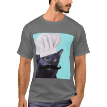 Chef italien, chat noir