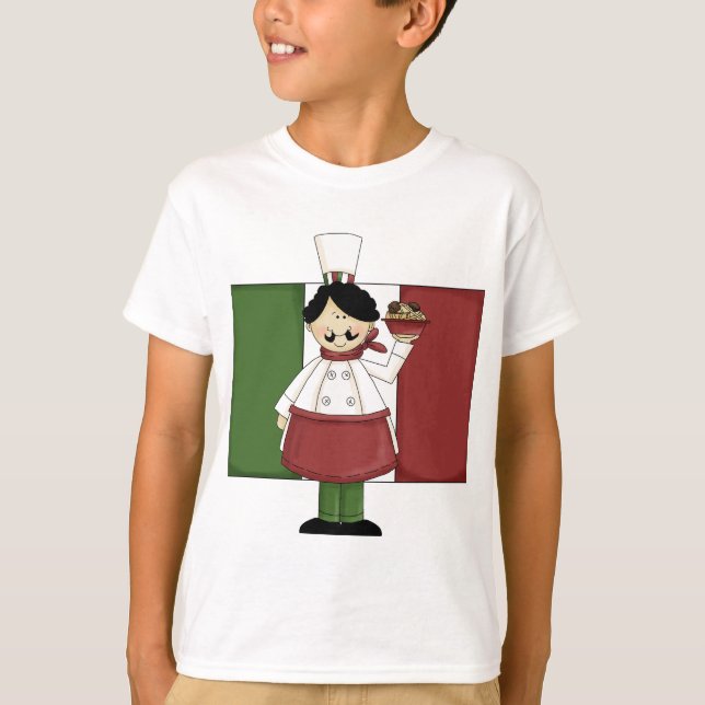 T-shirt Chef Italien - Personnalisable (Devant)