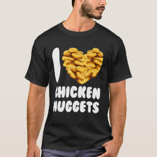 T-shirt Chef - J'Aime Les Nuggets De Poulet Cute Foie Drôl