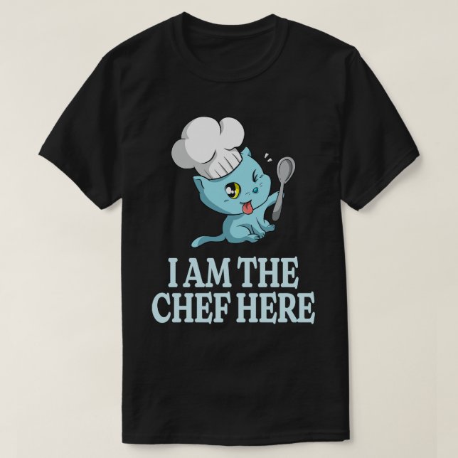 T-shirt Chef Kitty Funny Cook Amoureux des chats Cuisine (Design devant)